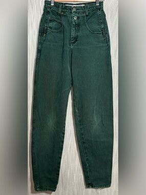 Vintage Zena green denim high-rise mom jeans